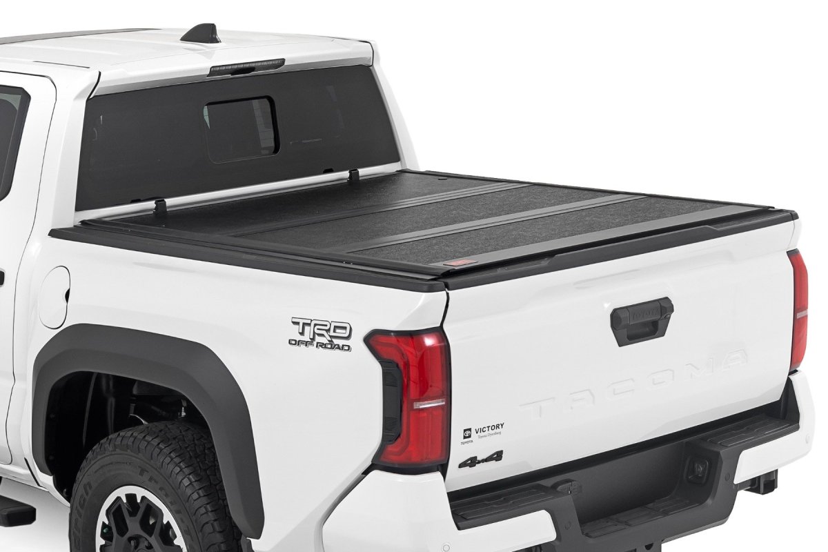 Toyota Tacoma Bed Cover - Rough Country - Hard Low-Profile Tri-Fold (6' Bed) - '24-'26